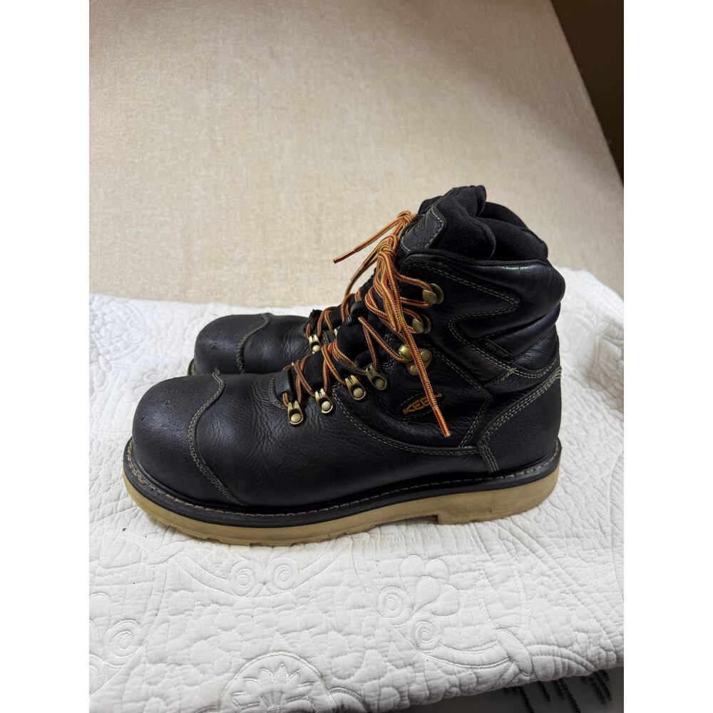 Keen Men's Black 12D Utility Steel Toe Work Safety Outdoor Hiking Boots Trail - Picture 10 of 10